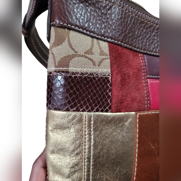 Vintage Coach Patchwork Shoulder Bag - Picture 12 of 12